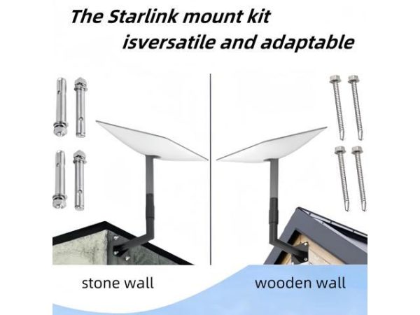 Starlink Mounting Kit,Starlink Long Wall
  Mount,Starlink Pole Mount,Starlink Mount Adapter,Starlink Internet kit
  satellite,Starlink Roof Mount,Compatible with Starlink V2(Gen 2)