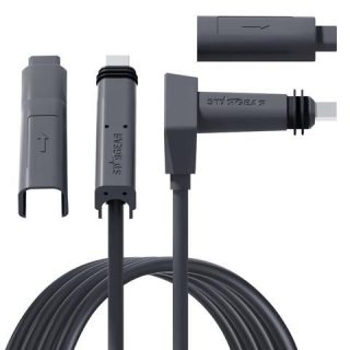 STARGEAR Starlink Cable 16.4FT for
  Starlink Actuated Gen 2, Replacement Cable Starlink Rectangular Satellite V2
  Waterproof Starlink Cables with End Caps Gray (16.4FT/5M)