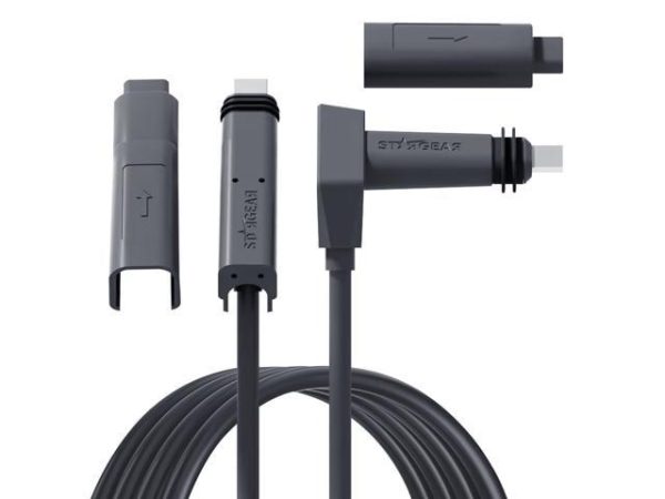 STARGEAR Starlink Cable 16.4FT for
  Starlink Actuated Gen 2, Replacement Cable Starlink Rectangular Satellite V2
  Waterproof Starlink Cables with End Caps Gray (16.4FT/5M)