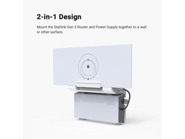 Holicfun 2-in-1 Wall Mount for Starlink
  Gen 3 Router and Power Supply