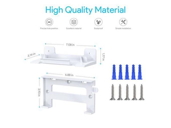 MSAFF Starlink Gen 3 Router Mount +
  StarLink V3 Power Supply Brackets Holder - Star Link Internet Kit Satellite,
  Signal Integrity Space Saving, ABS Stability Wall Holder