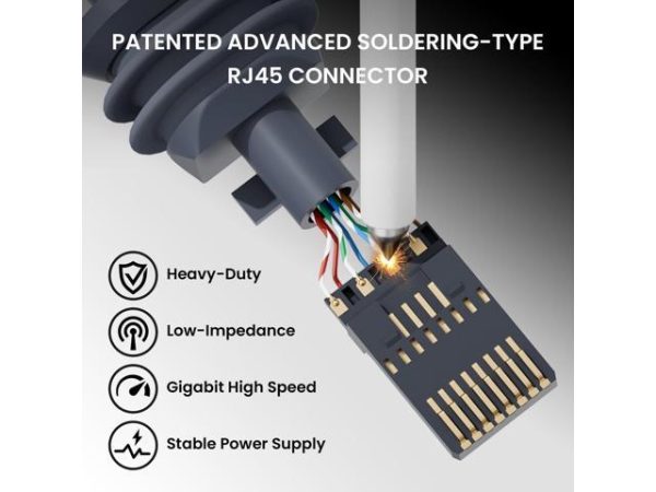 STARGEAR Starlink Gen 3 Cable,
  Replacement Standard V3 Cable 15M/49FT Waterproof Outdoor Gray