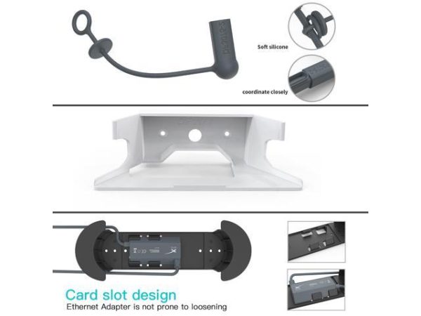 TUIUHU 3 in1 Wall Mount Holder Kit for
  StarLink Mesh WiFi Router V2 & Star Link Ethernet Adapter (Starlink
  Ethernet Cable Caddy, Starlink Mounting Bracket, StarLink Cable End
  Protection Cover)