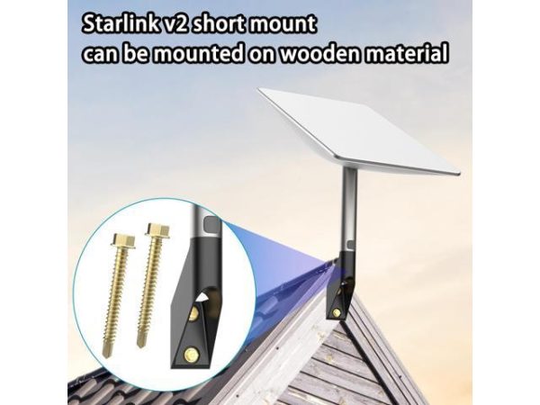 BUJ Starlink V2 Short Wall Mount,Starlink
  Mounting Kit, Starlink Wall Mount, Starlink Roof Mount, Starlink Pole Mount,
  Starlink Mount, for Starlink Internet Kit Satellite, Compatible with V2
  Starlink