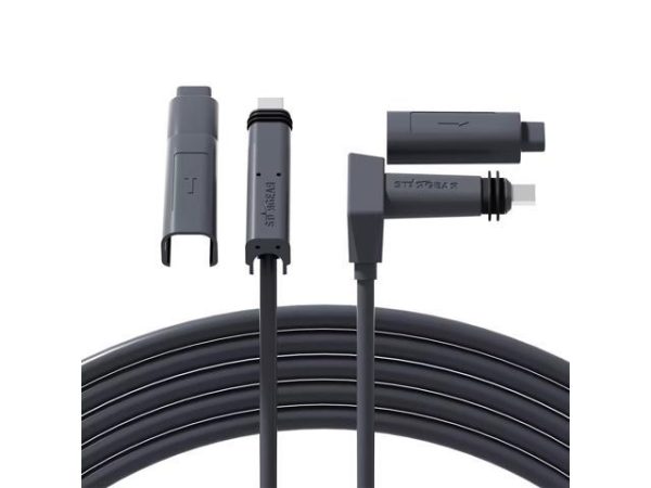 Klutchtech Starlink Cable 300FT
  Replacement Cable for Starlink Standard Actuated Gen 2, Starlink Cable
  Extension V2 with End Caps Starlink Accessories Waterproof Gray (300FT/91M)