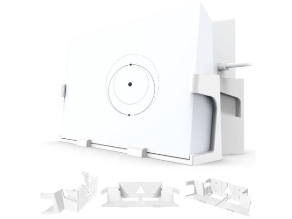 KINEEPLE 2in1 Wall mounting Kit for
  Starlink Gen3 Router Mount and Starlink Power Supply Mount Bracket
  Holder,Stability Protection for StarLink Gen 3 Router Wall Mount and Power
  Supply (White)