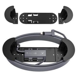NGAKONA Starlink Ethernet Cable Caddy
  with Built-in Adapter Holder - Wall Mountable for Streamlined Starlink Cable
  Organization and Accessory Storage Compatible with 150 Ft Ethernet Cable