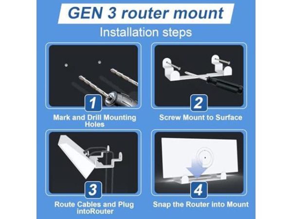 Starlink Gen 3 Router Mount Starlink V3
  Power Supply Bracket, Starlink Gen 3 Mount, Metal Wall Mount Kit