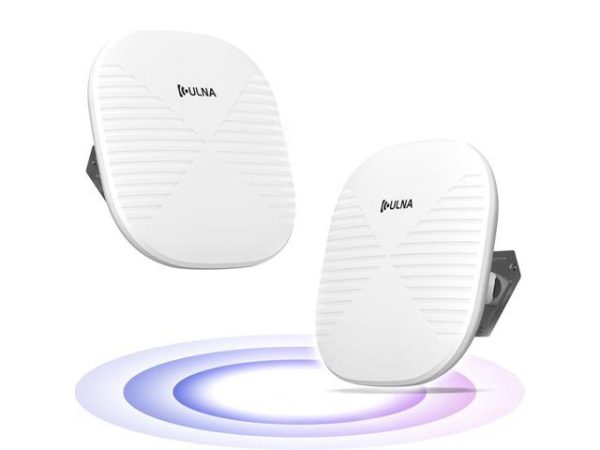 Gigabit Wireless Bridge, 5KM Point to
  Point/Multipoint WiFi Bridge, 5.8G High Speed ULNA CPE801 with 2x1000Mbps
  Ethernet Port, Plug and Play PTP/PTMP CPE for Outdoor buildings
  Shop/Garage/Barn