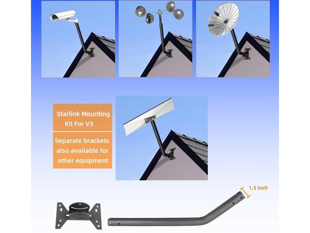25inch Starlink Gen 3 Pipe Adapter, Long
Pole Mount Adapter Mounting Kit, Compatible with STARLINK Standard Dish, V3
Kickstand Dishy (V3 roof mount)