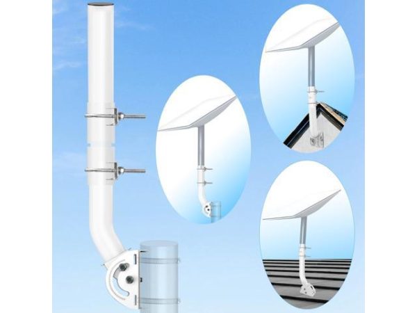 Starlink Mount, 12.6" Universal Roof
  Pole Wall Mounting Brackets for Starlink,Outdoor Access Point, AP, CPE,TV
  Antennas,WiFi Extender,Wireless Bridge, with Extend Pipe and Starlink Linker