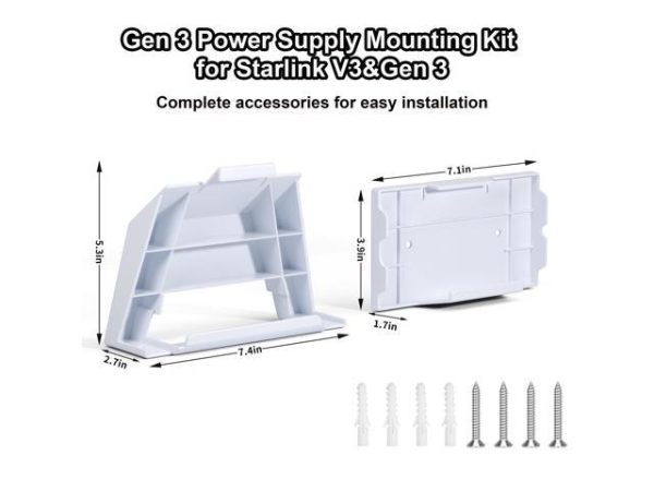 Pftjujudan Wall Mounting Kit for Starlink
  Gen 3 Router,Standard V3 Power Supply Brackets Holder for Starlink,Internet
  Kit Satellite for Starlink,Easy Installation