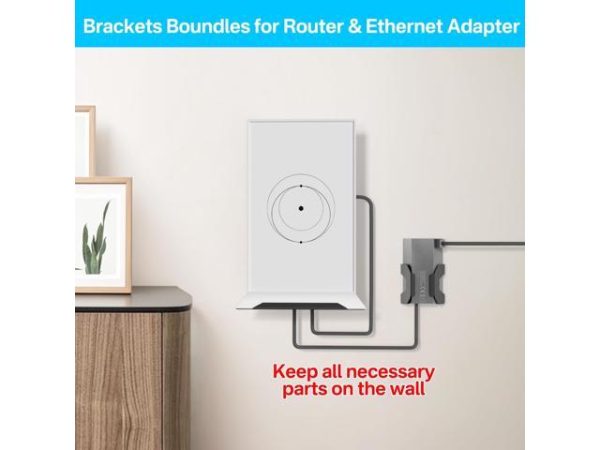 Durable Metal Router Mount for Starlink
  V2 Router Wall Mount with Ethernet Adapter Wall Bracket - Protection Brackets
  Holder for Starlink V2 Mesh Router Mount with Cable Management