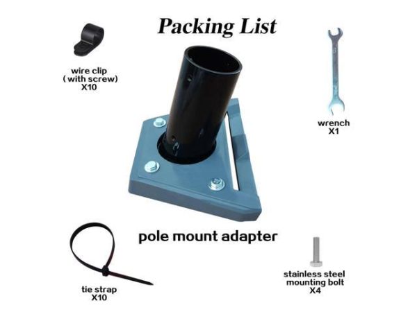 Galeith Starlink Mount with Pipe Adapter
  for RV, Starlink Pole Mount,Load-Bearing 200lbs, Installation Range
  0.8-1.1" for Pole/Roof/SUV/Outdoor