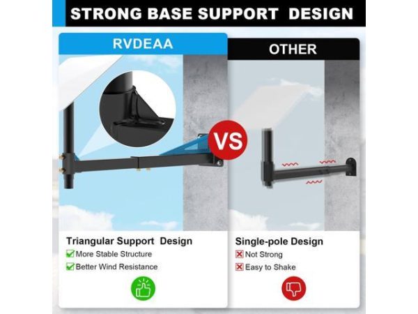 Rvdeaa Starlink Long Wall Mount,
  Adjustable Starlink Mounts, Starlink Wall Mount Kit,Compatible with V2
  Dish,Starlink Mounting Kit starlink Pole Mount starlink roof Mount,with Cable
  Clips and Wrench