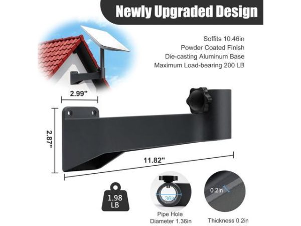 Tionzion Starlink Mounting Kit, Heavy
  Duty Starlink Long Wall Mount, Starlink Roof Mount, Starlink Pole Mount (Eave
  Wall Mount)