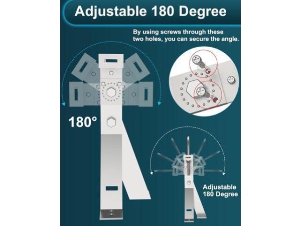 Short Wall Mount, Roof Mount, Star Link
  Pole Mount, Mounting Kit, Mounting Bracket for Internet Kit Satellite with
  10xAccessories (Black)