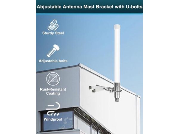 Short Wall Mount, Roof Mount, Star Link
  Pole Mount, Mounting Kit, Mounting Bracket for Internet Kit Satellite with
  10xAccessories (Black)