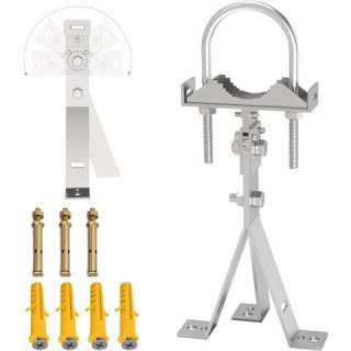 Short Wall Mount, Roof Mount, Star Link
  Pole Mount, Mounting Kit, Mounting Bracket for Internet Kit Satellite with
  10xAccessories (Black)