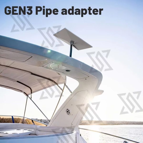 Starlink Gen 3 Pipe Mount Adapter Grey Pole Starlink V3 Pole Mount Kit for Starlink Gen 3 Standard Dish Mount