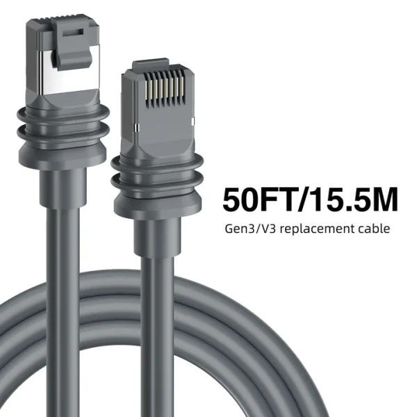 Starlink V3/Gen3 Router Starlink Cable Extension Web Replacement Plug and Dish For Starlink Satellite Cable Repair Kit- 50ft/15.5m