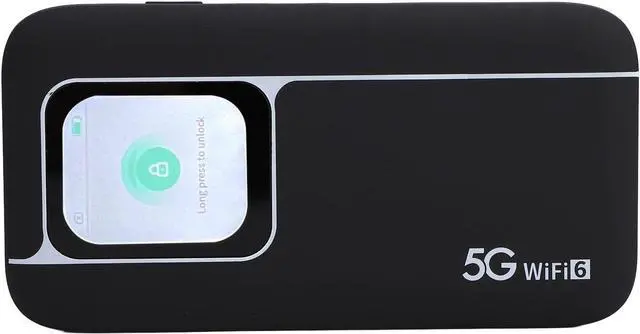 5G WiFi Mobile HIGH Speed 5G Device with Double Band and Large Battery for Travelers, Black