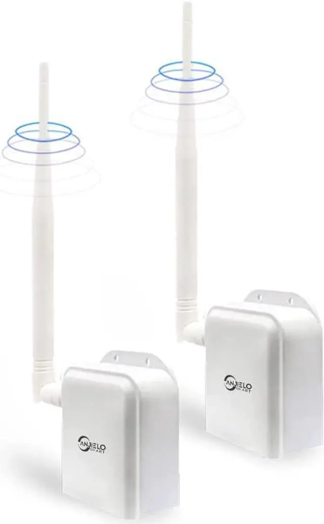 Wireless Bridge Point-to-Point Long Range Wireless Access with High-Gain Antenna, 2.4G WiFi Bridge Repeater Supports 2600 feet Outdoor Transmission Distance, Air Ethernet Cable