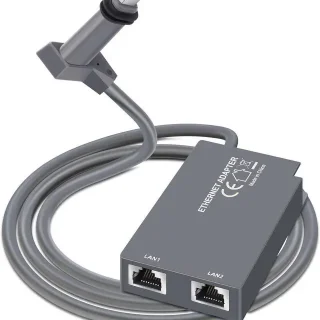Ethernet Adapter for Starlink Standard Actuated Gen 2, 2 Ports Starlink GEN 2/V2 RJ45 Dish Female to Router Male Adapter for Starlink Dish Satellite Internet V2 for Wired External Network