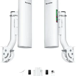 Point to Point Starlink Internet Long Range Transmission with Bracket Mount for Starlink Gen 3 Router, Starlink WiFi/Signal Extender, 5.8GHz 3KM 2 LAN Ports, 18dBi High Gain Antenna, 2 Pack