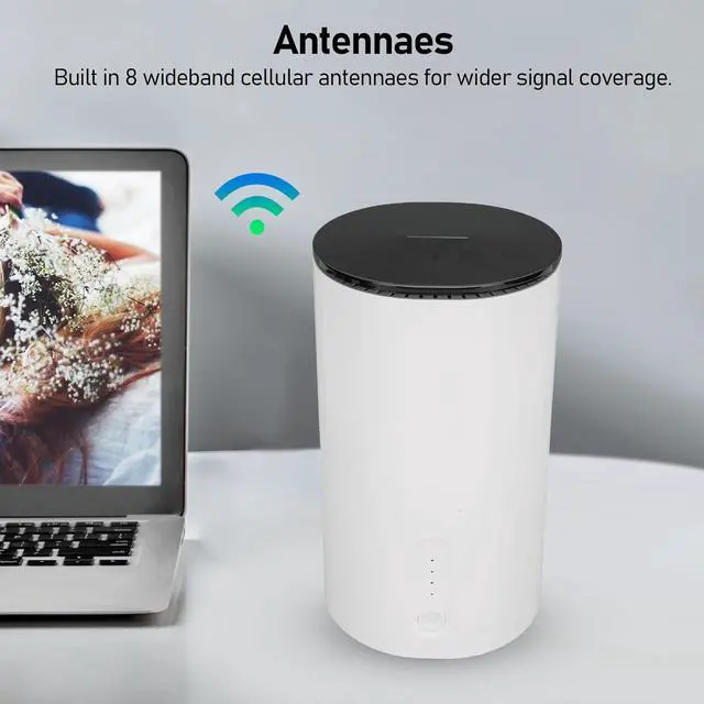 Double Band WiFi 6 Route with 2 Nano SIM Card Slot Plug and Play, Cellular Gateway, Multi User Sharing, High Speed NR NSA SA 5G CPE Router with 2.5G WAN for Home Office Use (US Plug) - Image 2