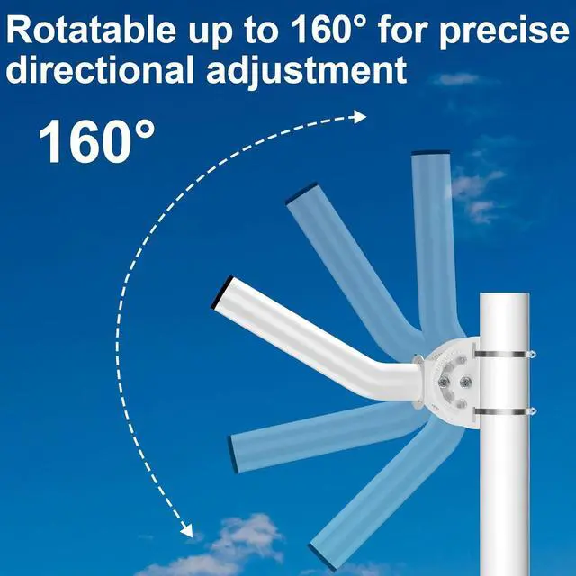 Wireless Bridge Mount, 12" Pole Wall J-Mounting Bracket kit for Outdoor TV Antennas, Access Point, WiFi Extender APs and Starlink Dishes, Fixed by Two Screws, 160? Adjustable 4-Pack - Image 4