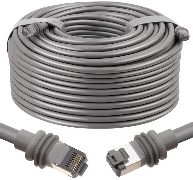 150FT Starlink Gen 3 Cable for Starlink Standard Generation 3,Cat 6 26AWG Pure Copper Waterproof Satellite Replacement Standard V3 Cable for Rectangular Satellite Gen 3-150 Foot,Grey
