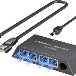 Starlink Gen 3/Mini Ethernet Adapter Multi Ports Starlink Mini Ethernet Cable Network Adaptor 4 RJ45 Outputs Simultaneously Up to 1 Gbps