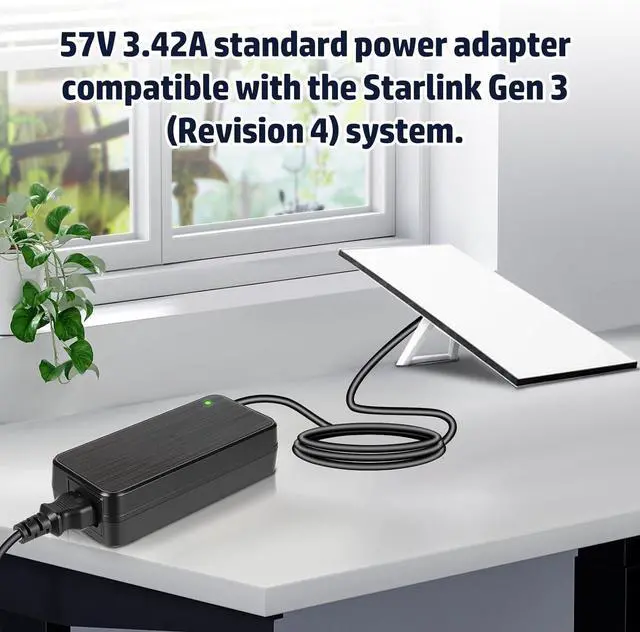 57V DC Power Supply for Starlink Gen 3 Power Supply, Compatible with Starlink Gen 3 (Rev 4) Models, Providing 57V 3.42A 195W for The Starlink Gen 3 Standard.ly - Image 2