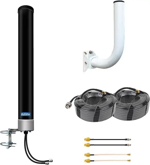 5G 4G LTE MIMO External Antenna Kit for T-Mobile Verizon AT&T 2x2 Gateway Home Internet Cellular Modem Router Mobile WiFi Hotspot MiFi Device with 32ft SMA Cable TS9 IPEX Adaptor