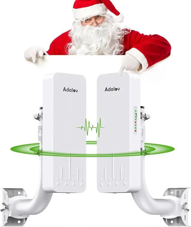 Wireless Bridge, 3KM 5.8G Point to Point Outdoor CPE, Long Range WiFi Bridges for PtP/PtMP with 14DBi High Gain Antenna for Network Sharing,Network Extend,Starlink Network Extend (CPE660)