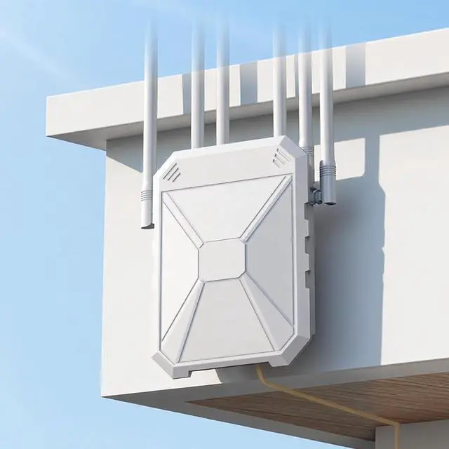 AX1800 Outdoor WiFi 6 Extender, Long Range Outdoor WiFi Extender Signal Booster, IP67 Weatherproof Outdoor Wireless Access Point with PoE, Gigabit Ports for Garage, Farm, Yard, RV, Starlink