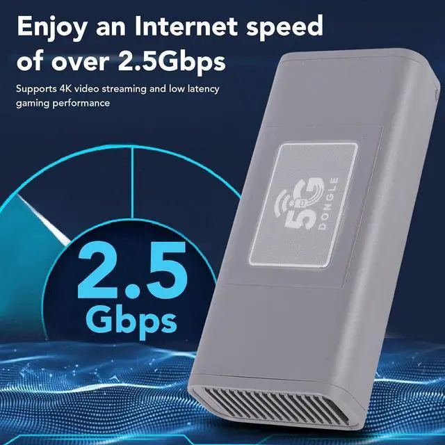 5G USB Modem, 2.5Gbps High Speed Portable Mobile Hotspot Router with Built in Antenna, for Gaming Video Streaming and Global Travel - Image 2