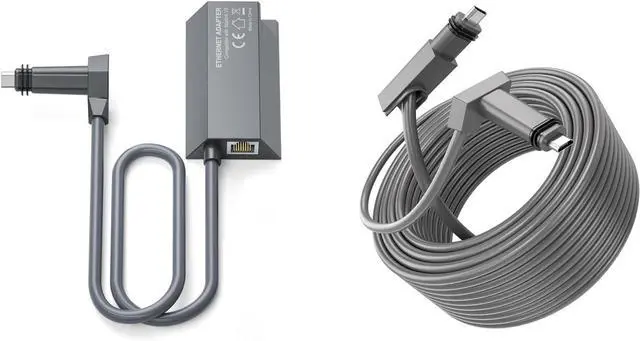 Starlink Ethernet Adapter with 23M Starlink Cable for Gen 2/V2 Dish