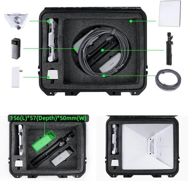 XTAR Starlink Mini Hard Case Set with Starlink Mini Tripod Stand,Waterproof Portable Carrying Case for Starlink Mi ni Dish and Accessories, Ideal for Travel and Camping - Image 2