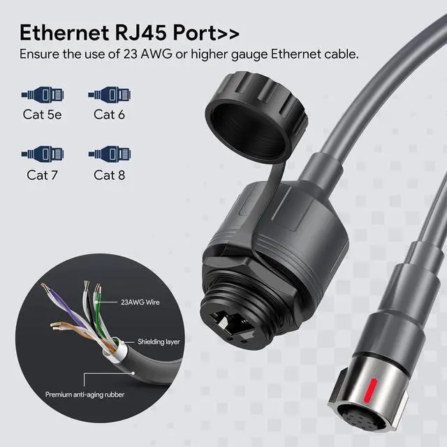 Starlink Ethernet Adapter Performance Gen 3 1FT/30CM Waterproof RJ45 Coupler & Ethernet Cable Extension for Performance Gen 3 Dish, Plug-and-Play, High-Speed Data Transmission, Outdoor Use (1 Pack) - Image 2