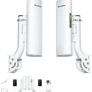 Point to Point Starlink Internet Long Range Transmission with Bracket Mount for Starlink Gen 3 Router, Starlink WiFi/Signal Extender, 5.8GHz 3KM 1000Mbps, 18dBi High Gain Antenna, 2 Pack (Large)