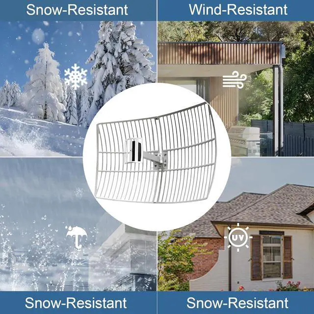 2.4GHz 20dBi High-Gain WiFi Outdoor Directional Grid Parabolic Antenna Dish (2400-2500 MHz) with N-Type Female Connector for Long Distance Signal Reception or Transmission - Image 3