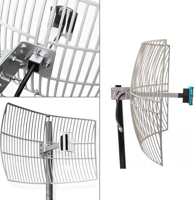 2.4GHz 20dBi High-Gain WiFi Outdoor Directional Grid Parabolic Antenna Dish (2400-2500 MHz) with N-Type Female Connector for Long Distance Signal Reception or Transmission - Image 4