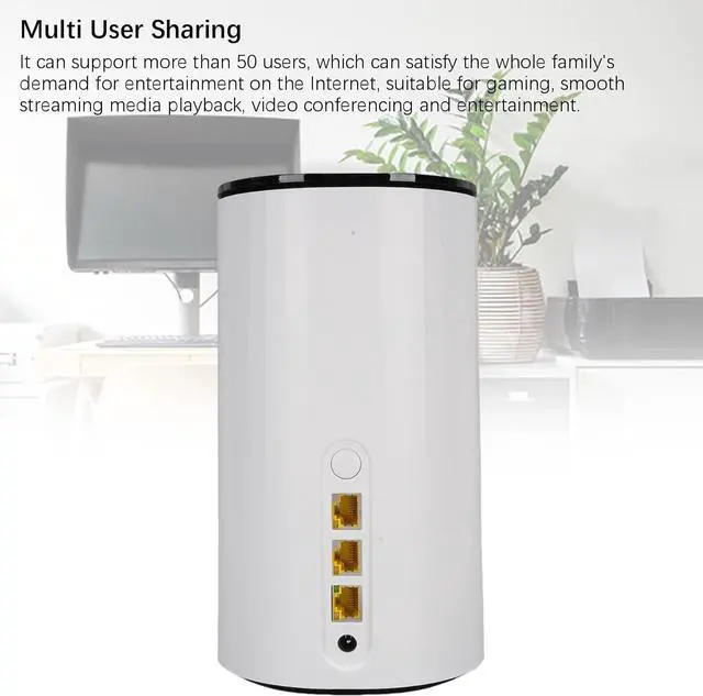 Double Band WiFi 6 Route with 2 Nano SIM Card Slot Plug and Play, Cellular Gateway, Multi User Sharing, High Speed NR NSA SA 5G CPE Router with 2.5G WAN for Home Office Use (US Plug) - Image 6