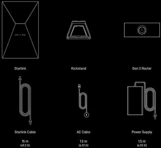 SpaceX Starlink Gen-3 Standard Kit High-Speed Satellite Internet Kit with Dish, Router & Power Supply Low Latency | Works Virtually Anywhere with Clear Skies - Image 5