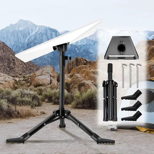 Starlink Gen 3 Mount, Starlink Tripod Mount Gen 3 with Adapter, Adjustable Height Starlink Rev4 Standard Kickstand Dish Accessories, Easy Installation