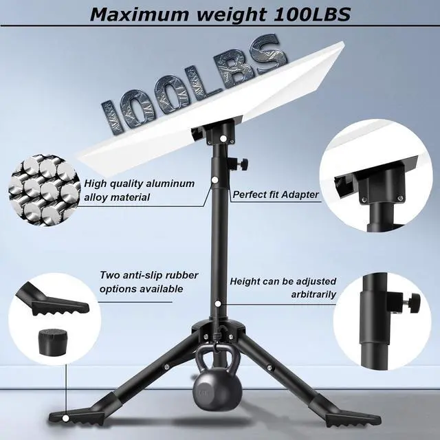Starlink Gen 3 Mount, Starlink Tripod Mount Gen 3 with Adapter, Adjustable Height Starlink Rev4 Standard Kickstand Dish Accessories, Easy Installation - Image 4
