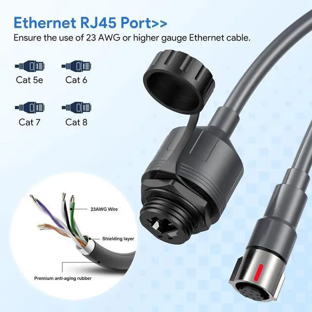 XLTTYWL Starlink Performance Gen 3 Ethernet Adapter, Starlink Performance Gen 3 Cable Extension to RJ45 Coupler Waterproof (Performance Gen 3&Standard Gen 3 Ethernet Adapter) - Image 2