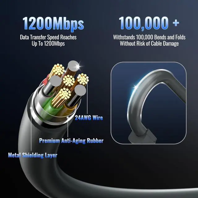 33FT High-Speed Starlink Gen 2 Cable, 1200Mbps, Waterproof & Corrosion-Resistant Housing - Image 5